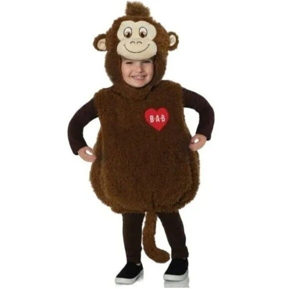 Build a bear Kid Child Baby Toddler 2pc Monkey costume With Tail 18-24 Months